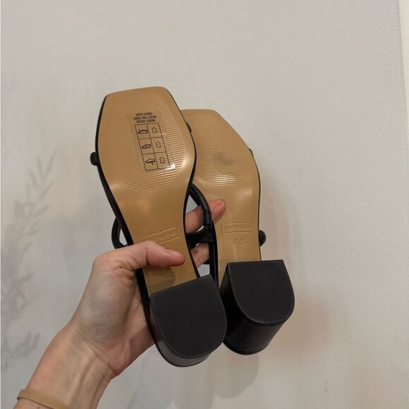 NEW EVERLANE The Double Strap Heel in black leather - Picture 11 of 11